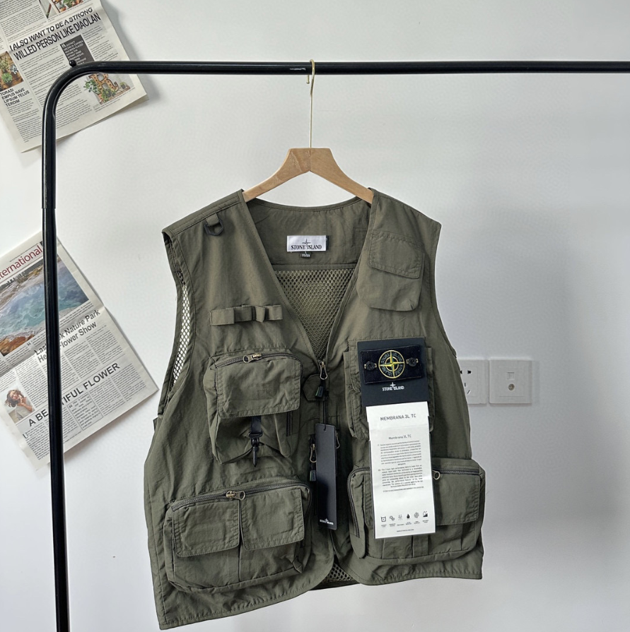 Stone Island Membrana 3L TC Black Vest - 7