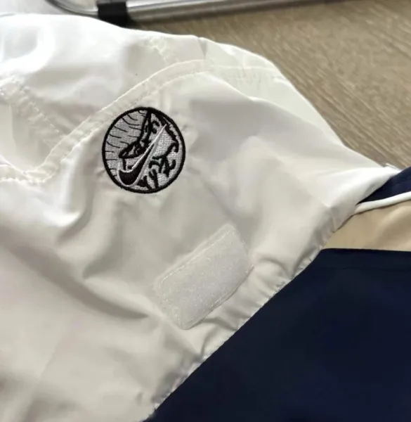 Nike Windbreaker Jacket Navy and Beige with CAV EMPT Print - 13