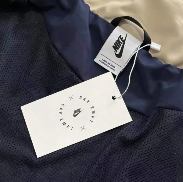 Nike Windbreaker Jacket Navy and Beige with CAV EMPT Print - 8
