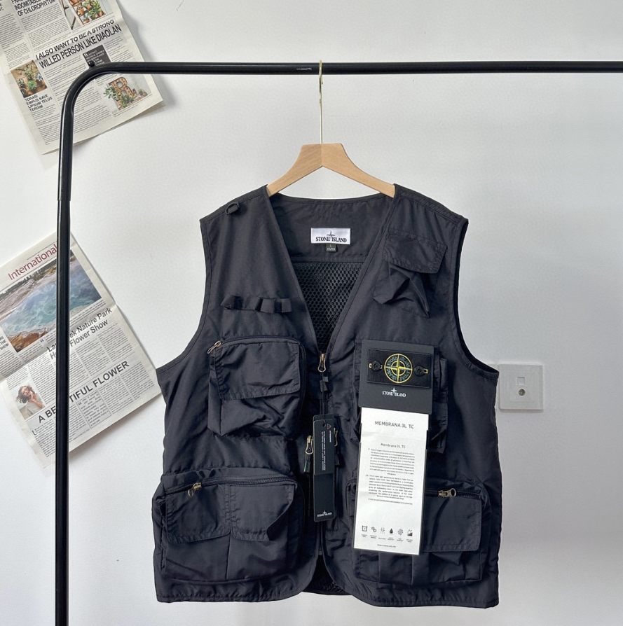 Stone Island Membrana 3L TC Black Vest - 6