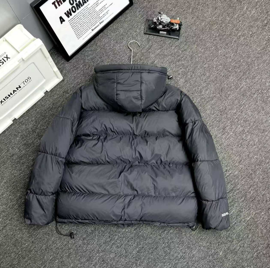 Stüssy Hooded Down Jacket Off-White with Neon Yellow Lining - 6