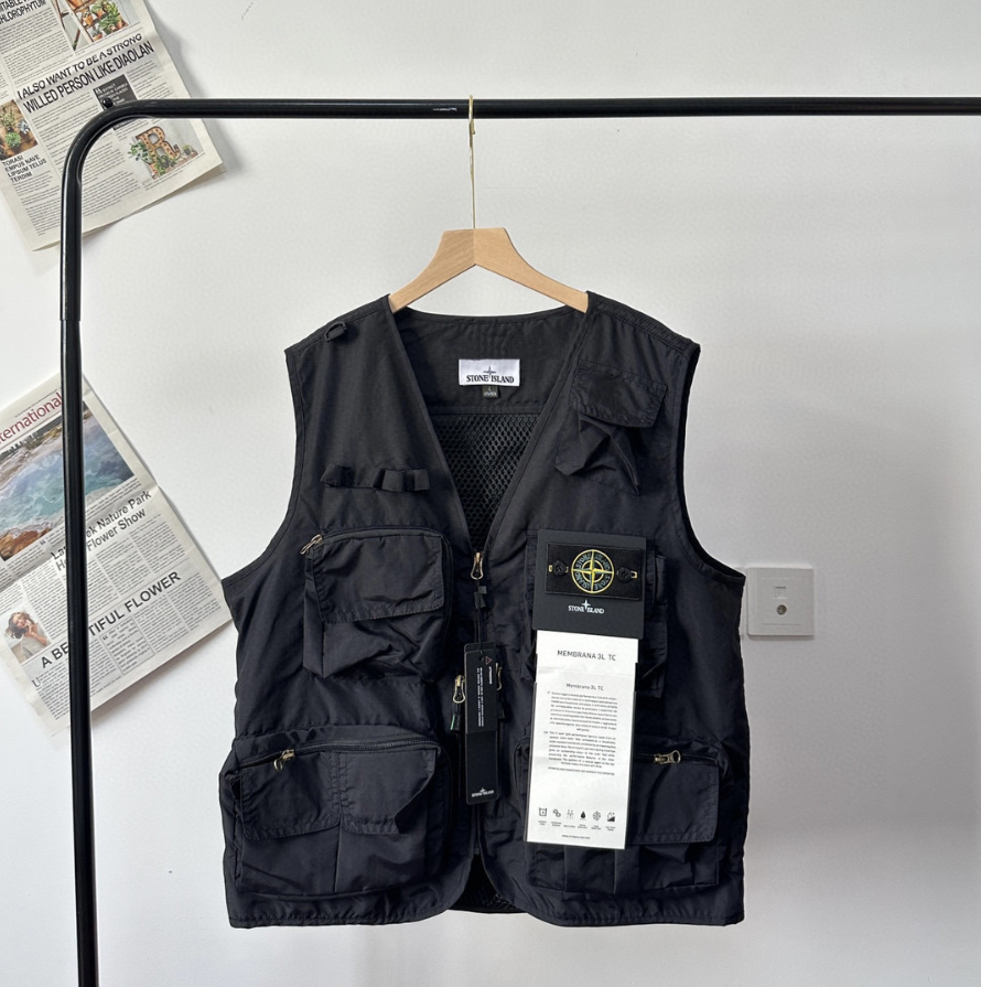 Stone Island Membrana 3L TC Black Vest - 10