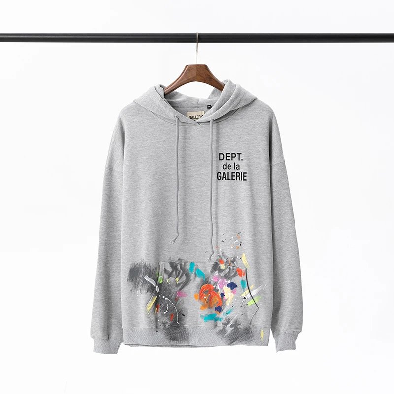 Gallery Dept. Galerie Paint Splash Hoodie Grey