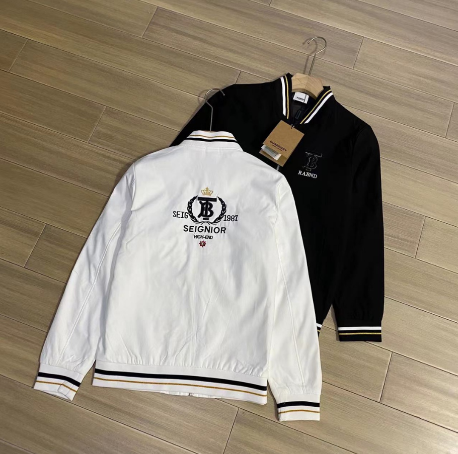 Burberry x RABND White Logo Bomber Jacket - 8