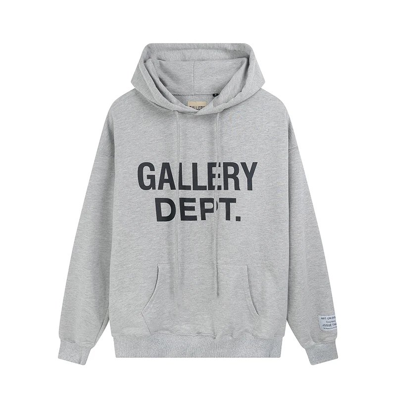 Gallery Dept. Logo Hoodie Grey Black
