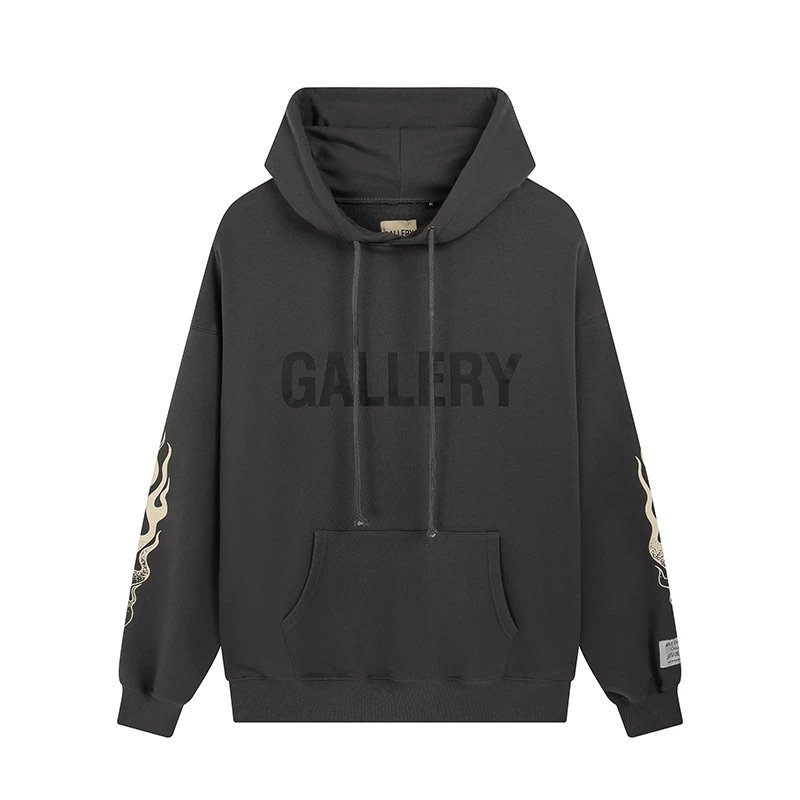 Gallery Dept. Flame Hoodie Charcoal