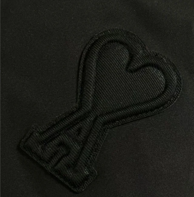 AMI Paris Down Jackets Hooded puffer jacket with flap shoulder panels product detail image 14