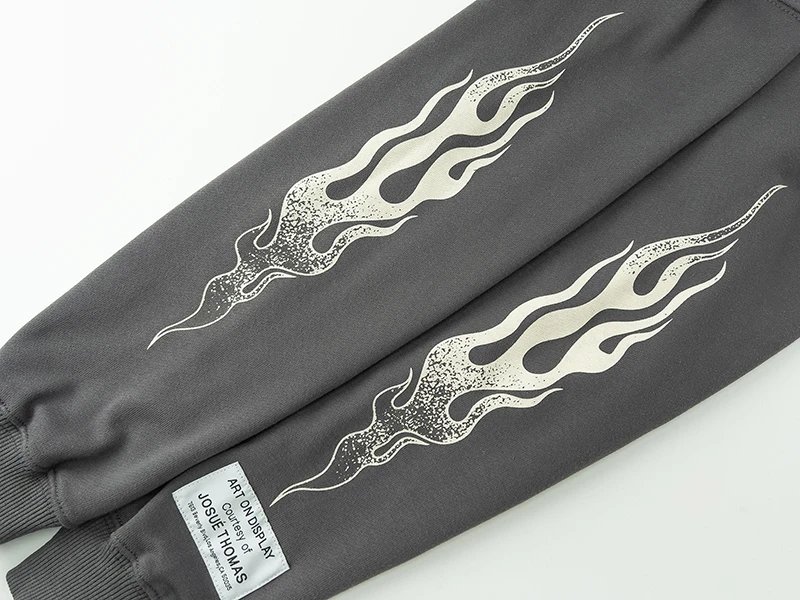 Gallery Dept DEPT. Flame Sleeve Long Sleeve T-Shirt Black - 4