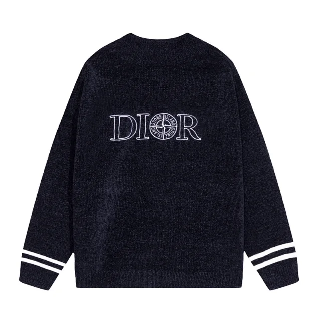 Dior Knitwear Embroidered Logo Crew-Neck Sweater product detail image 5