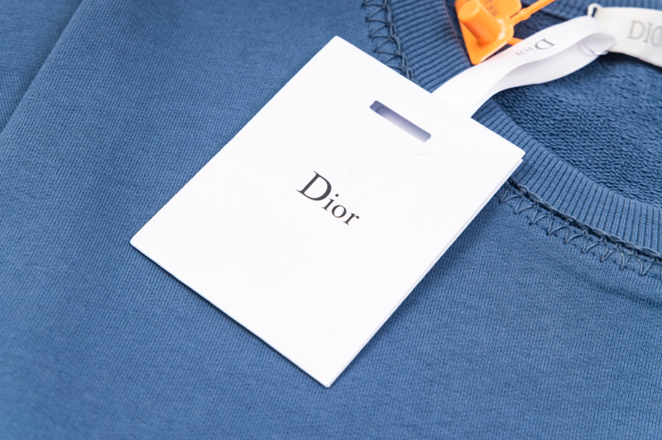 Dior x Stone Island Logo Embroidered Navy Hoodie - 6