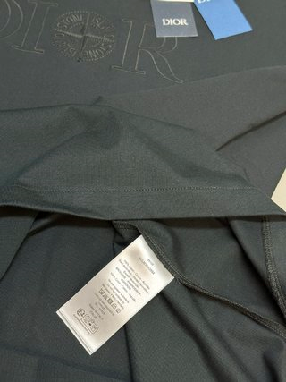 Dior Oblique Logo Embroidered T-Shirt Light Blue T-Shirt - 21