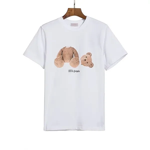 Angels Teddy Bear Print Light Blue T-Shirt - 4