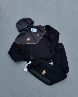 thumbnail for High Quality Casual Breathable Cotton Double Side Zipper Hooded Tracksuit Men's 48 Jacket 49 Sweatpants Cover