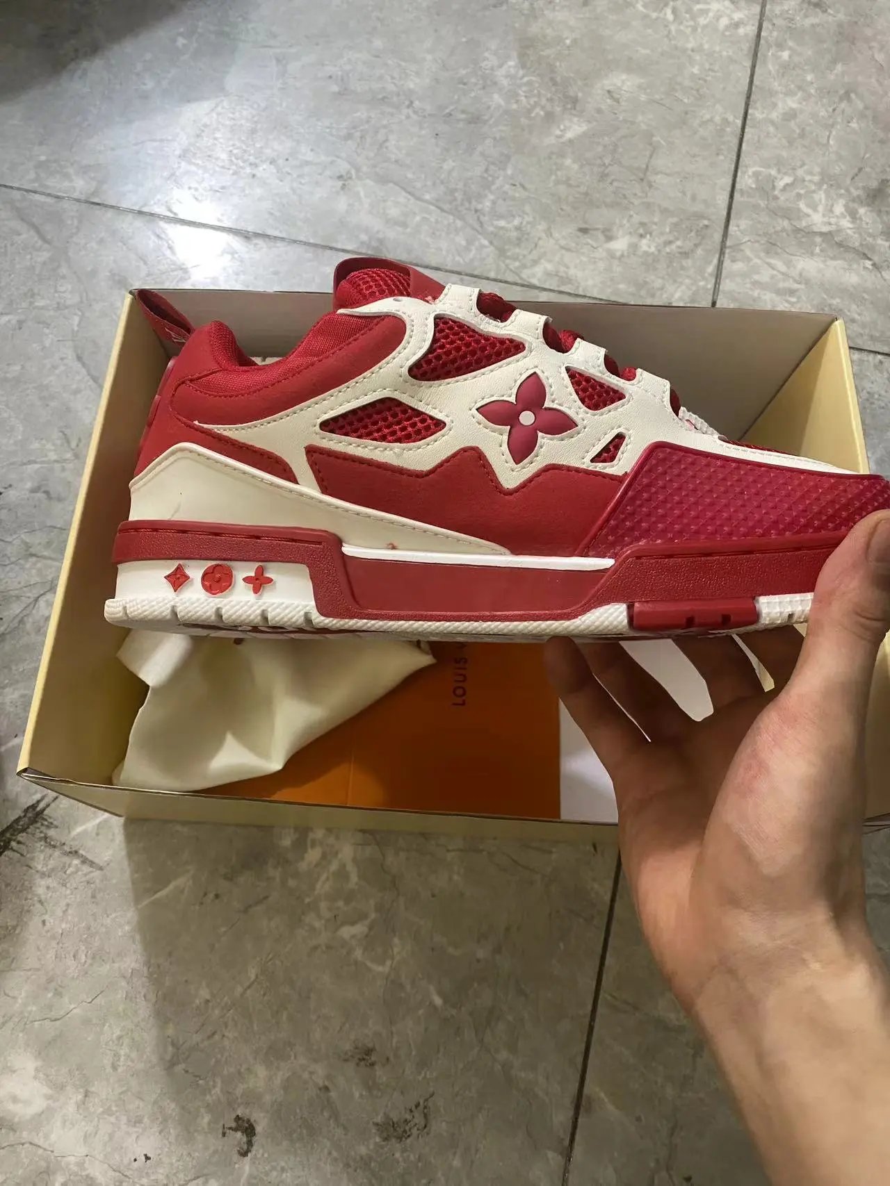 Louis Vuitton Archlight Sneakers Red and White - 3