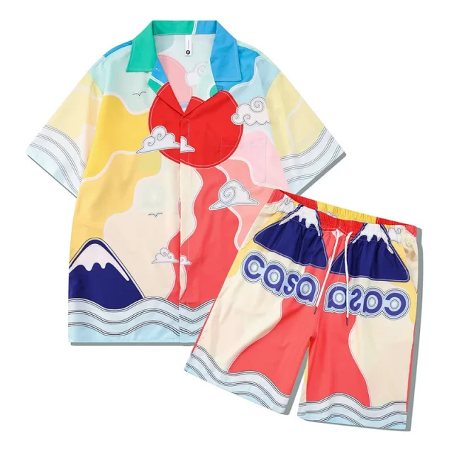 Unbranded Matching Sets Short-Sleeve Printed Shirt and Shorts Set product detail image 13