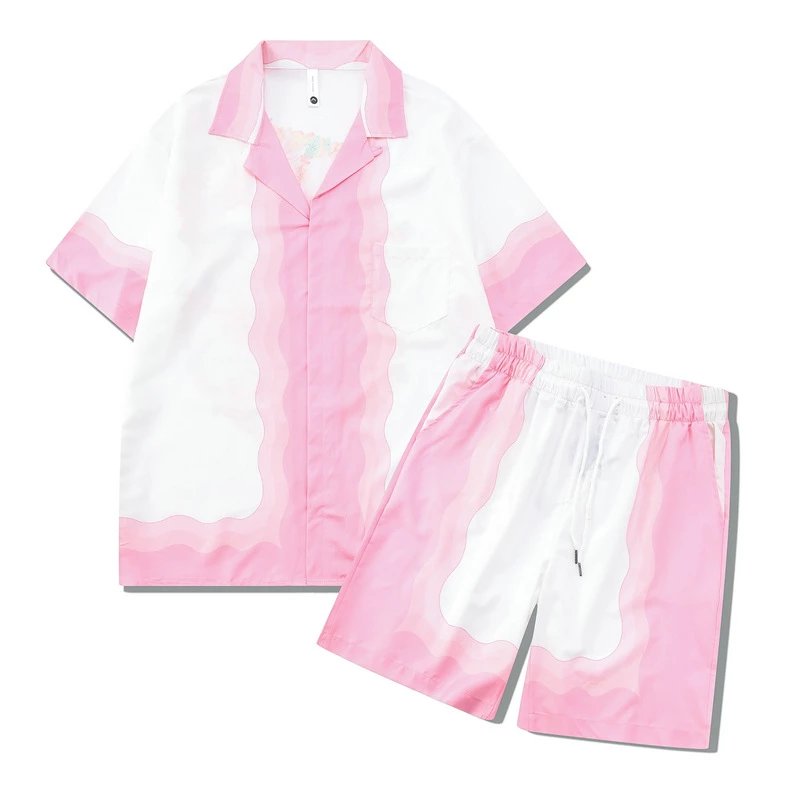 Unbranded Matching Sets Short-Sleeve Printed Shirt and Shorts Set image 5