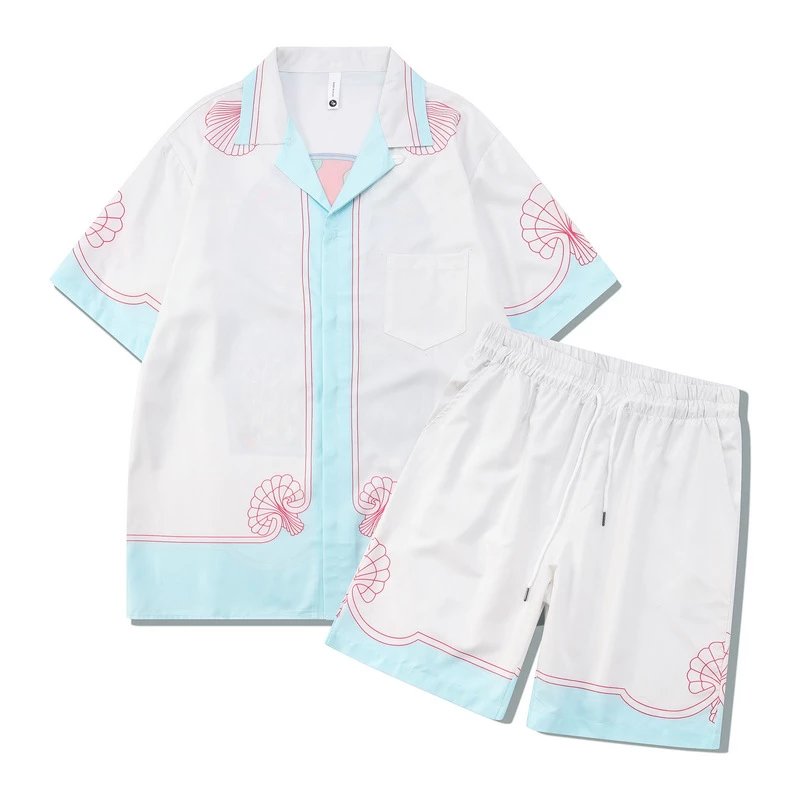 Unbranded Matching Sets Short-Sleeve Printed Shirt and Shorts Set image 10