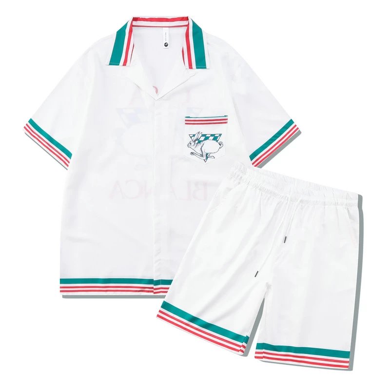 Unbranded Matching Sets Short-Sleeve Printed Shirt and Shorts Set image 6