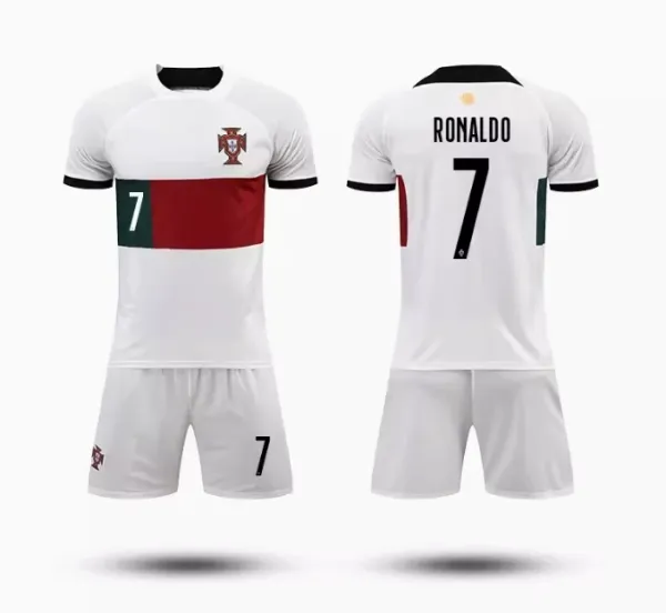 Portugal National Team Inspired Jersey Set Red and Green Activewear - 12