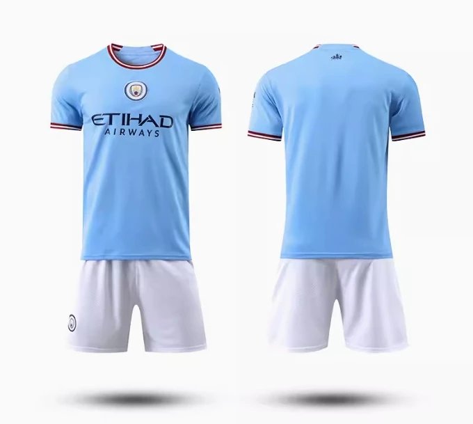 Manchester City x Puma Third Kit 2023-24 Red and Black Striped Jersey Set - 15