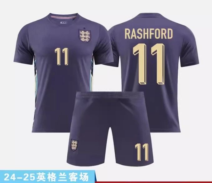 England National Team Replica Jersey Set White/Navy Soccer Kit - 16