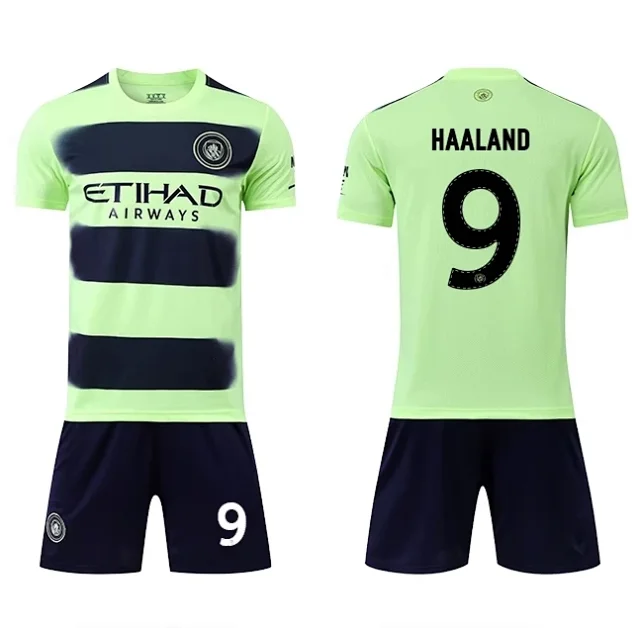 Manchester City FC Football Jerseys Short-sleeve jersey and shorts set with player name number print product detail image 12