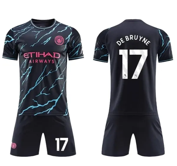 Manchester City x Puma Third Kit 2023-24 White/Gray Jersey Set - 16