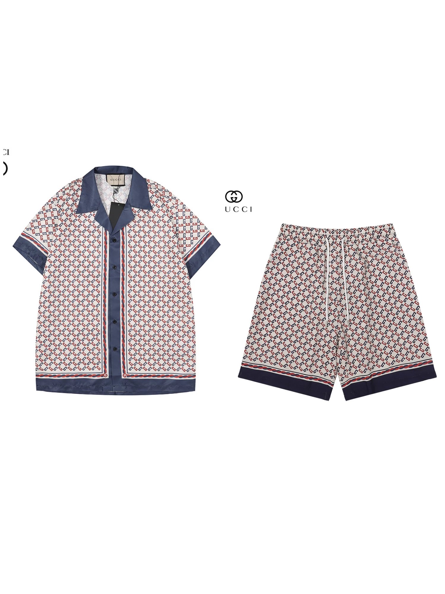 Gucci GG Monogram Print Beige Shorts - 12