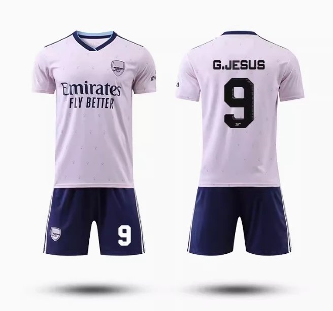 Design Red and White Soccer Jersey Set - 14