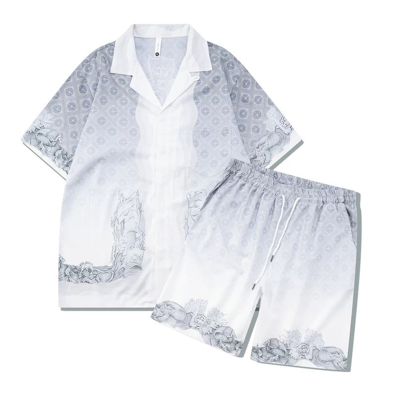 Unbranded Matching Sets Short-Sleeve Printed Shirt and Shorts Set image 15