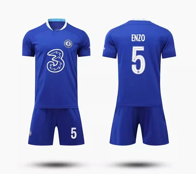 Chelsea FC Football Jerseys Blue home jersey with player name and number print product detail image 6