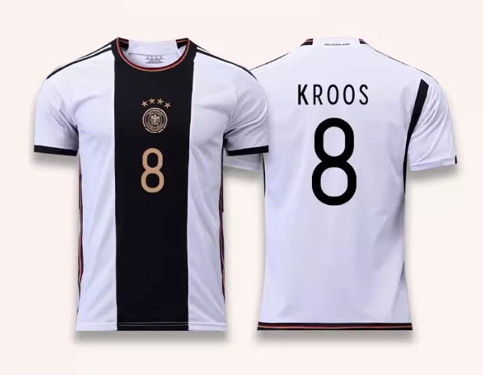 Germany National Team Home Kit White/Black Jersey and Shorts - 15