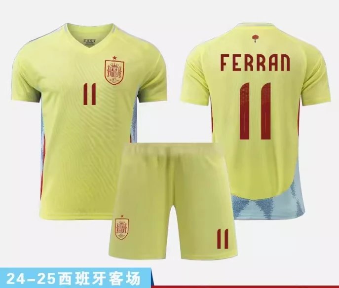 Spain National Team 2024 UEFA Euro Home Jersey Red/Blue - 12