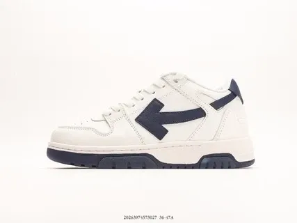 Off-White Arrow Low White/Navy Sneakers - 1