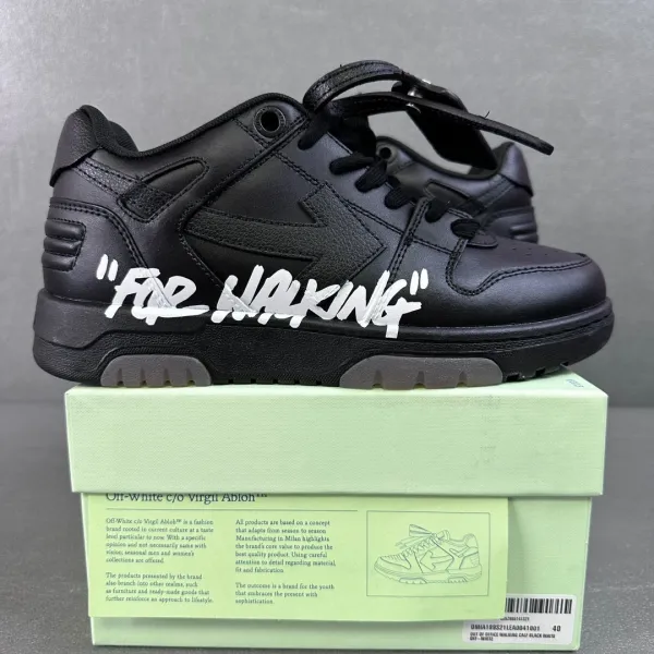 Off-White c/o Virgil Abloh Diagonal Walking Cali Black White Sneakers - 1