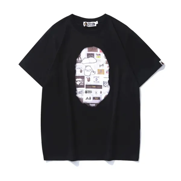A Bathing Ape Classic Ape Head Logo Black T-Shirt - 13