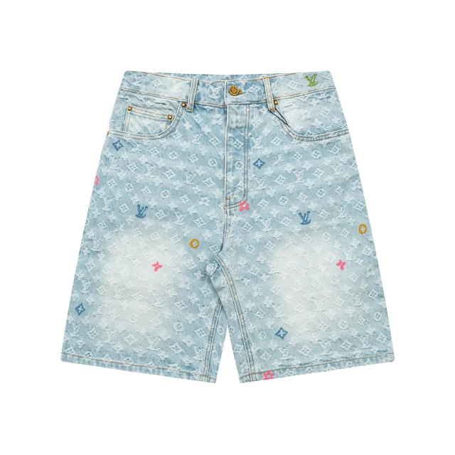 Denim Tears Shorts Drawstring Raw-Hem product detail image 4