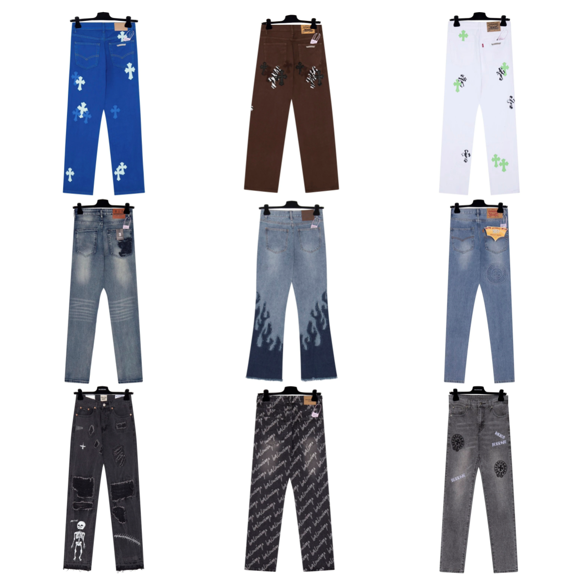 Balenciaga Cross Print and Gra