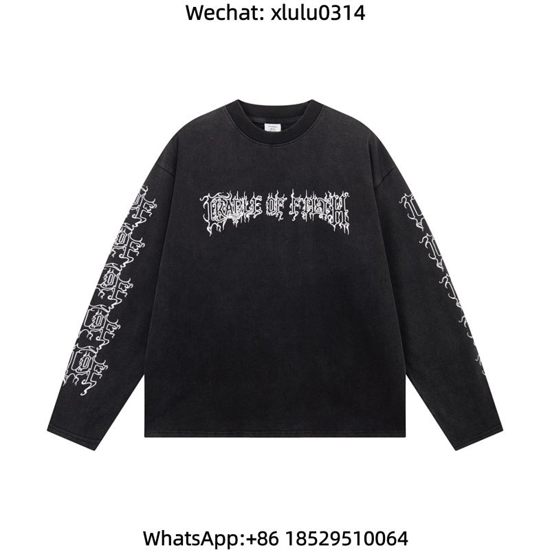vtm 火焰字母做旧长袖