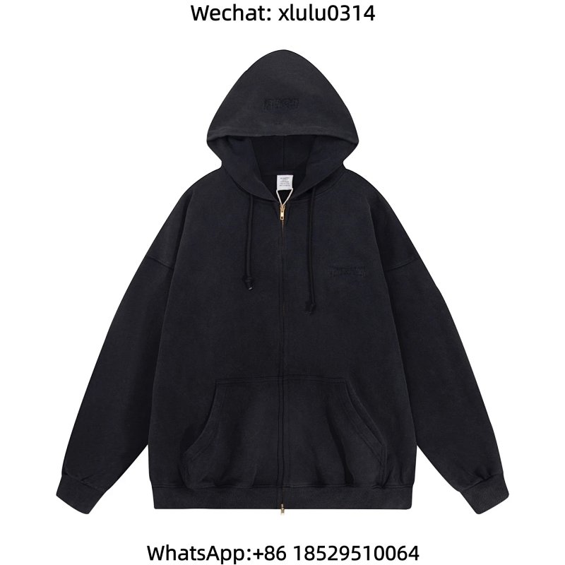 vtm胸口小刺绣洗水做旧外套