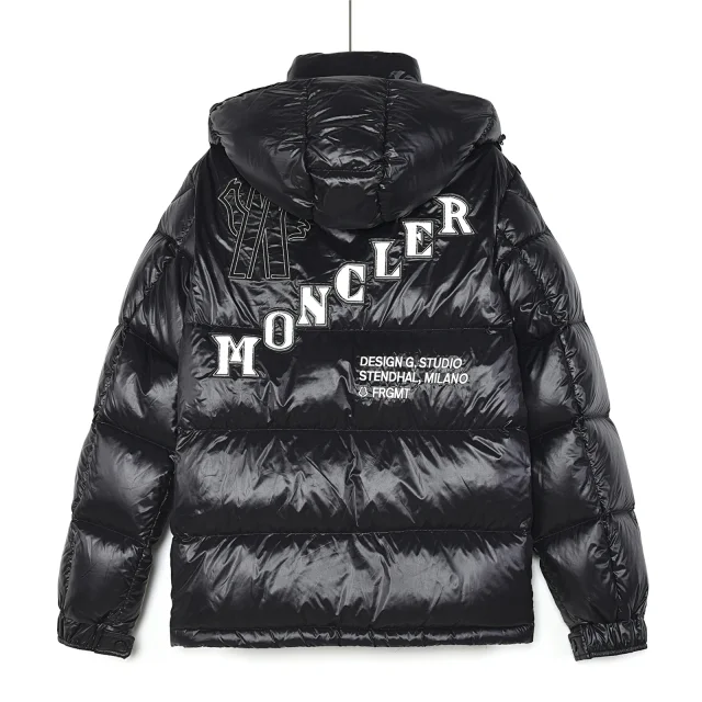 Moncler Down Jackets Hooded Puffer Jacket with Sleeve Logo Patch product detail image 21