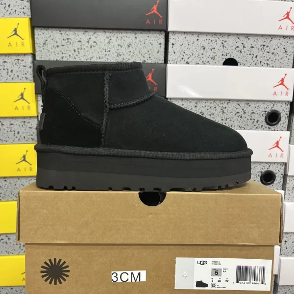 UGG Mini Platform Dakota Black Snow Boots - 1