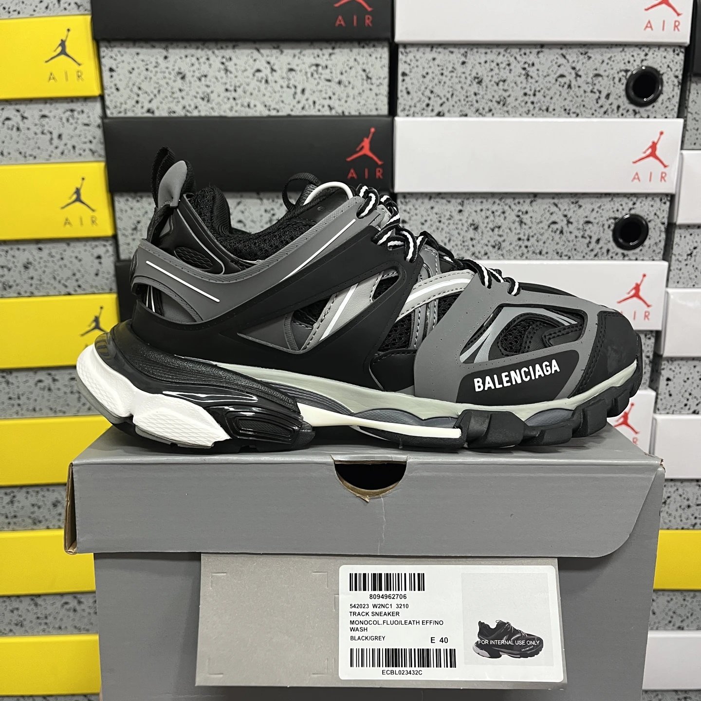 Balenciaga Track 3.0 Pierced Shoes — 3210 black and gray colorway — USFans Spreadsheet photo