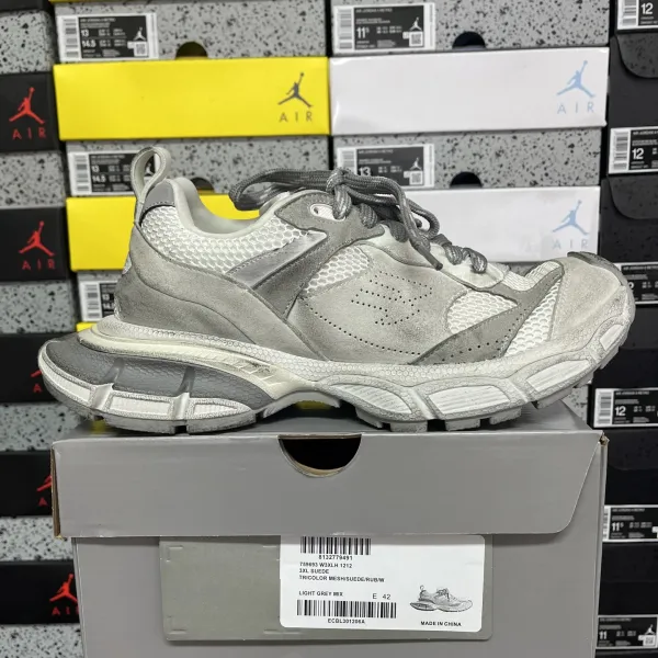 Nike Waffle Racer Light Grey Mix Chunky Sneakers - 1