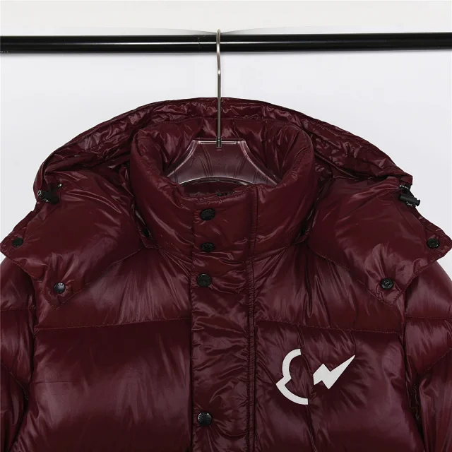 Moncler Down Jackets Hooded Puffer Jacket with Sleeve Logo Patch product detail image 13