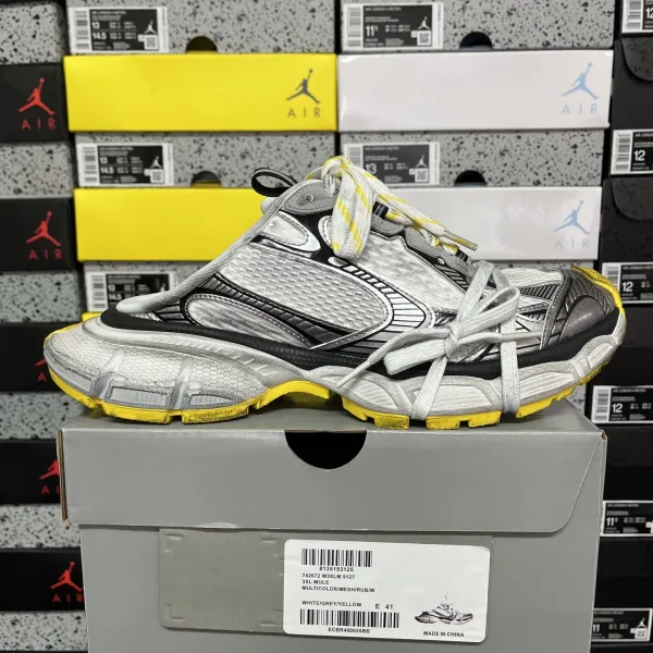 Air Jordan 3XL Mule White / Grey / Yellow Sneakers Chunky Sneakers - 1