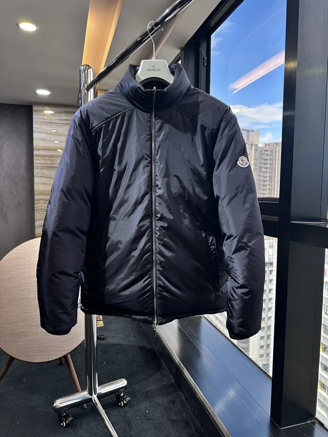 Moncler Down Jackets quilted puffer jacket with stand collar product detail image 4