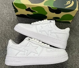 thumbnail for 【C版】Link1 Bape Sta To Low 猿人头经典漆皮低帮运动休闲板鞋 全套原纸板楦头开发