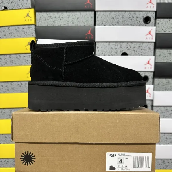 UGG Classic Mini Platform Black Snow Boots - 1