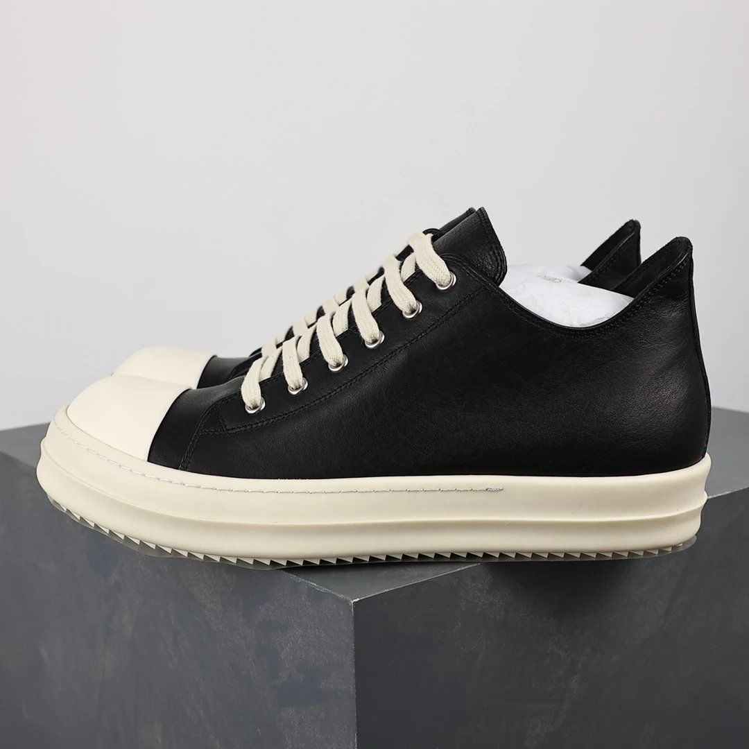 Rick Owens Sneakers Low-Top Lace-Up Canvas — RO watermelon head black skin